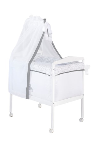 Berceau en bois, ciel de lit et linge de lit Carina Lulu - Jusqu'à 8 mois