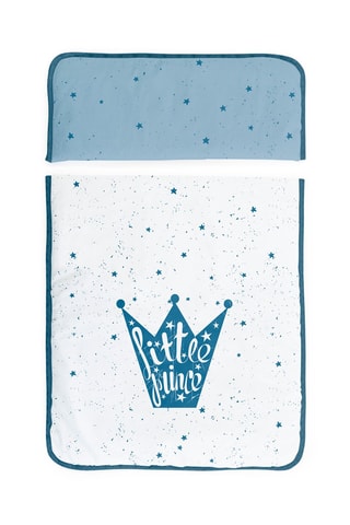 Mini berceau et parure Little Prince - Blanc et bleu