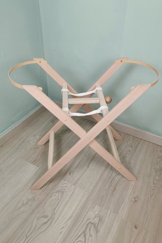 Couffin et support Palme -  Blanc et gris - 28 x 74 x 23 cm  - Dès la naissance - Jusqu’à 12 kg