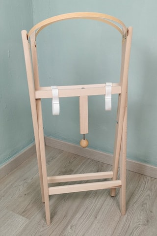 Couffin et support Palme - Gris et blanc - 28 x 74 x 23 cm  - Dès la naissance - Jusqu’à 12 kg