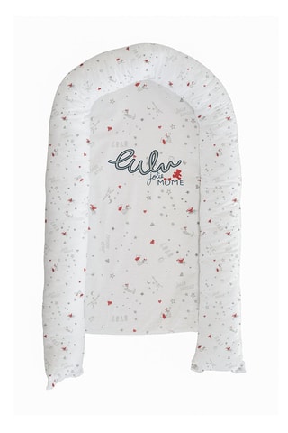 Réducteur de lit Jolie môme - Gris et blanc - Jusqu'à 8 mois