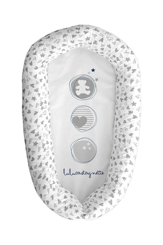 Réducteur de lit Allover cour - Gris et blanc - Jusqu'à 8 mois