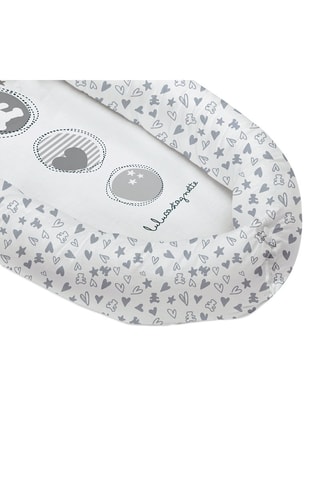 Réducteur de lit Allover cour - Gris et blanc - Jusqu'à 8 mois