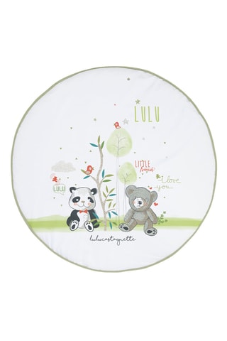 Tapis Kimbo et Lulu - Blanc et vert - 90 x 90 cm