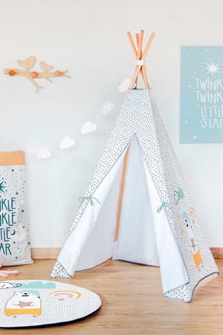 Tipi Nordic Bear - Bleu - 
170 x 86 cm