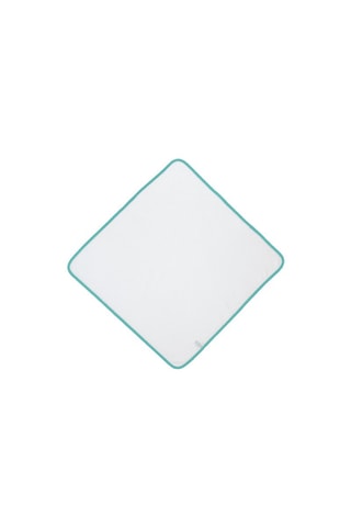 Sortie de bain Bloom Day - Blanc et turquoise - 100 x 100 cm