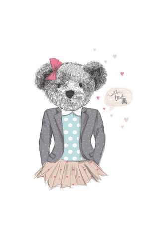 Stickers muraux ours Mon With Love - 40 x 30 cm