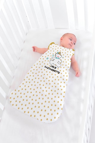 Gigoteuse Circus lulu - Moutarde et blanc - 70 cm