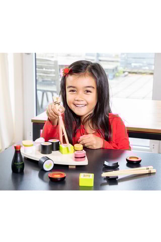 Houten Dienblad met Sushi - Vanaf 3 Jaar