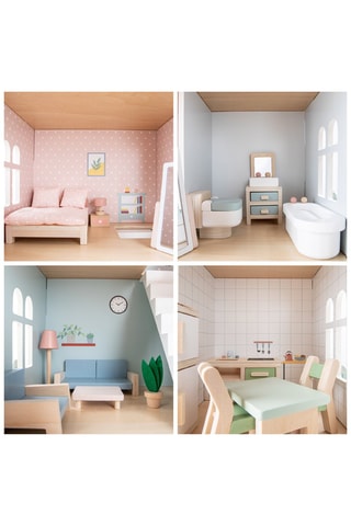 Houten Poppenhuis - Vanaf 3 Jaar