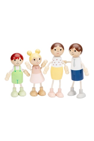 4 houten poppen Doll house poppen - Vanaf 3 Jaar