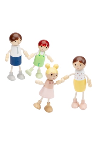 4 houten poppen Doll house poppen - Vanaf 3 Jaar
