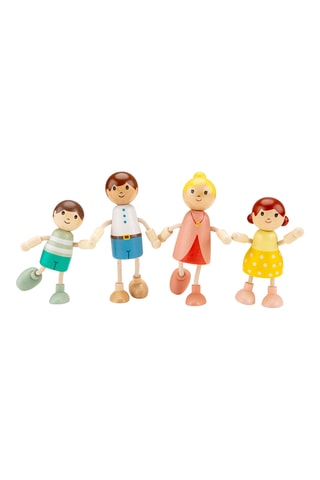4 houten poppen Doll house poppen - Vanaf 3 Jaar