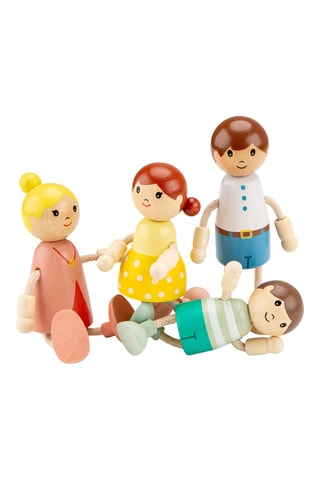 4 houten poppen Doll house poppen - Vanaf 3 Jaar