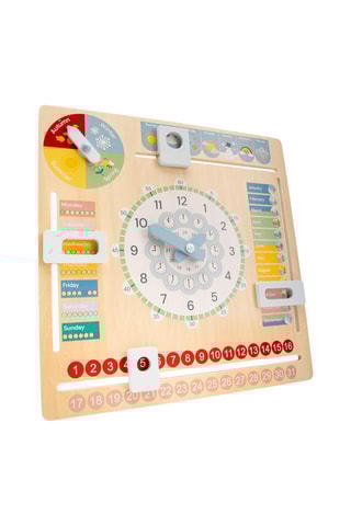 Houten kalender en klok in het Engels - Vanaf 3 Jaar