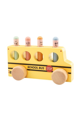 Houten Schoolbus Pop Up - Vanaf 24 Maanden