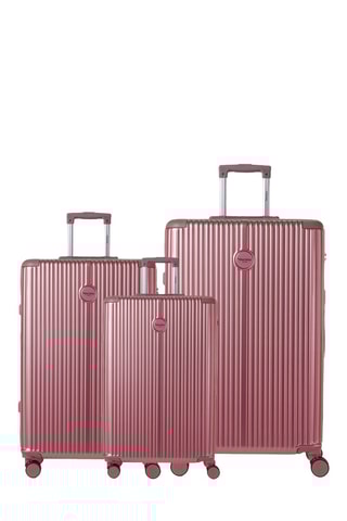 Set de 3 valises - Rose métallisé - 55/65/75 cm - Murano
