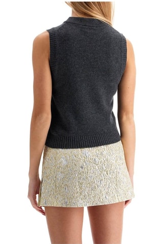 Pull sans manches en laine - Gris foncé