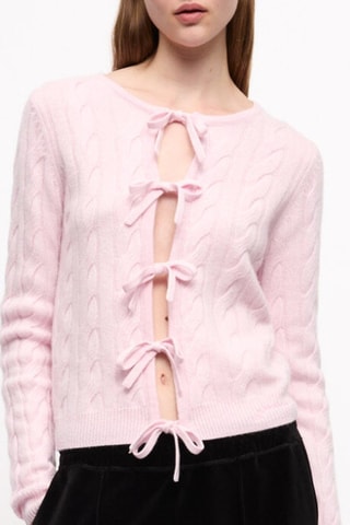 Camisola em lã merino e caxemira - Rosa-claro