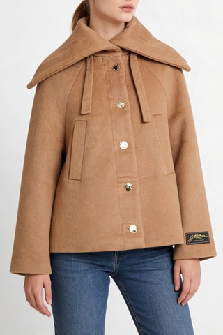 Casaco de lã - Castanho-claro