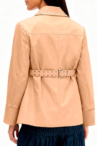 Casaco saariano em algodão biológico - Bege