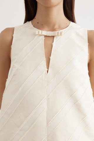 Vestido trapézio - Cru