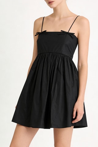 Vestido estilo patinadora em algodão biológico - Preto