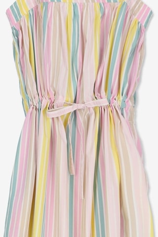 Vestido midi em algodão biológico - Multicor