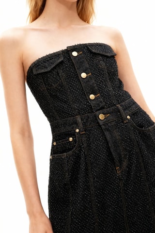 Vestido caicai em algodão biológico - Preto