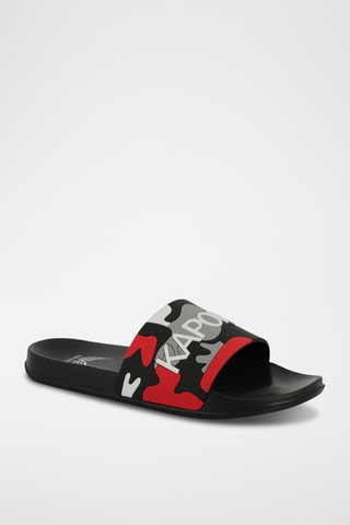 Claquettes Dorale - Gris et rouge