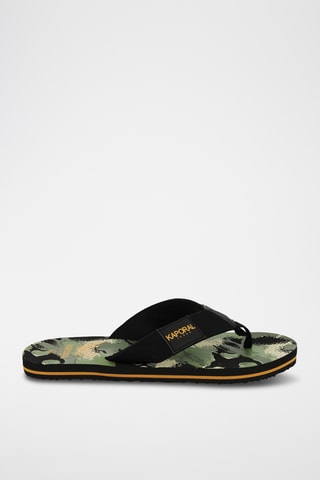 Tongs Bamao - Kaki et noir