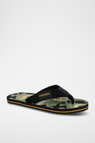 Tongs Bamao - Kaki et noir