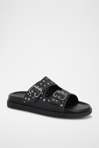 Mules en cuir Jaddie - Bleu