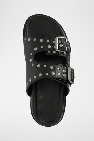 Mules en cuir Jaddie - Noir