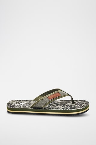 Tongs Darly - Kaki et noir