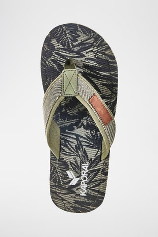 Tongs Darly - Kaki et noir