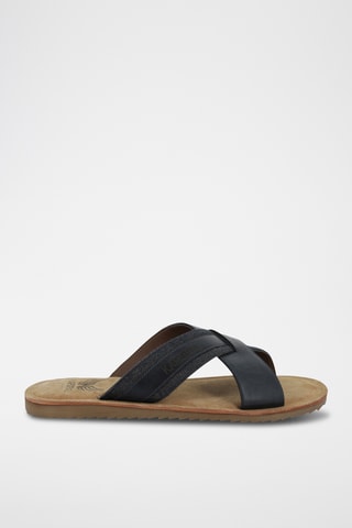 Mules en cuir Janel - Bleu