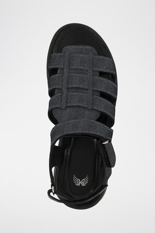 Spartiates plateformes en cuir Jicky - Bleu