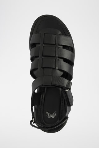 Spartiates plateformes en cuir Jicky - Noir