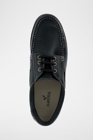 Chaussures bateau en cuir Severine - Noir