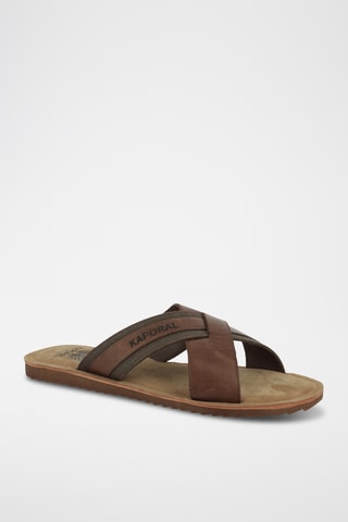 Mules en cuir Janel - Marron