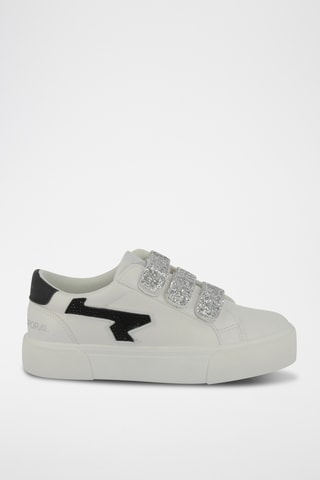 Baskets plateformes Cley - Blanc et noir