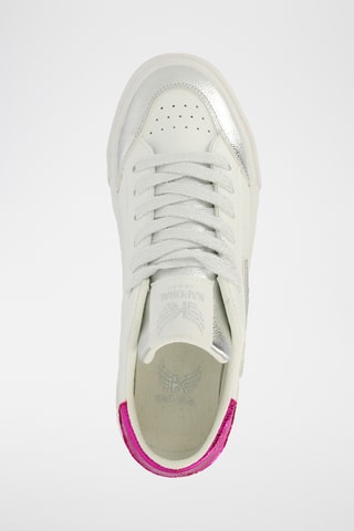 Tennis plateformes Cyndia - Blanc et rose