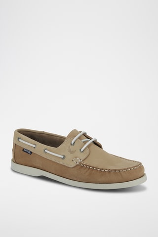 Chaussures bateau en cuir Fably - Beige