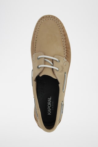 Chaussures bateau en cuir Fably - Beige