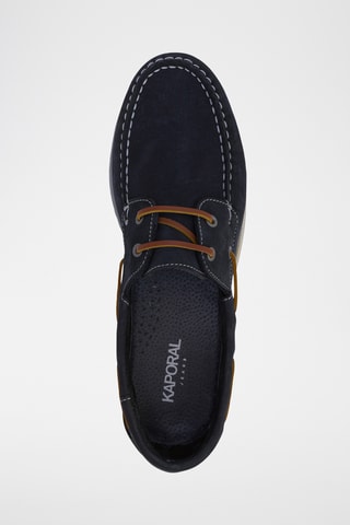 Chaussures bateau en cuir Fably - Bleu