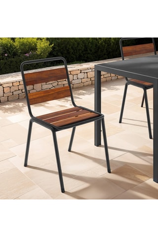 4 sedie da giardino Acacia