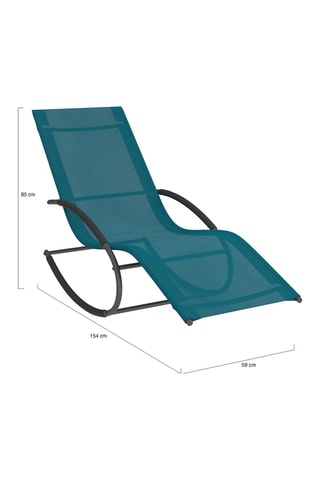 2 sedie a sdraio a dondolo Malawi - 85 x 59 x 154 cm