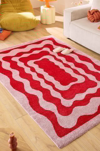 Tapis Groovy - Rouge