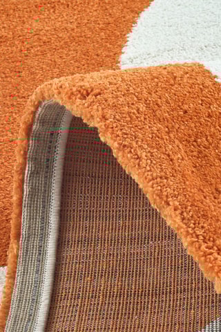 Tapis Groovy - Orange et écru